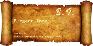 Burgert Inez névjegykártya